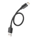 Кабель Type-C Hoco X96 (USB – Type-C, потужність 100W, 6А, довжина 25 см, короткий, для заряджання та передачі даних) - Чорний - зображення 4