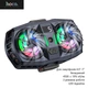 Охлаждающий кулер Hoco GM36 (для смартфонов телефона 4.5"-7", бесшумный, 4500 ± 10% об/мин, 3 режима работы, LED подсветка) - Черный - изображение 1