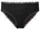 Трусики-слип хлопковые с круживом для женщины Esmara LYCRA® 497165 L Черный - изображение 1