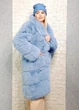 Шуба з штучного хутра утеплена на гачках блакитна Trendy.ing L-XL 40-111 - изображение 2