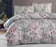 Турецкое постельное белье First Choice Homesko Ranforse Davida Grey евро с простынью на резинке 160х200х30см - изображение 1