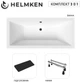 Ванна акриловая Helmken Alvaro 155x70 см (B258E80219) комплект 3 в 1: прямоугольная ванна, ножки, Черный подголовник - изображение 12