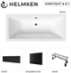 Ванна акриловая Helmken Alvaro 155x70 см (91V114964R) комплект 4 в 1: прямоугольная ванна, ножки, Черная фронтальная и боковая панель - изображение 12