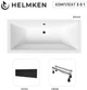 Ванна акриловая Helmken Alvaro 170x75 см (91873N968P) комплект 3 в 1: прямоугольная ванна, ножки и Черная фронтальная панель - изображение 11
