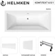Ванна акриловая Helmken Alvaro 175x80 см (2NR9276907) комплект 4 в 1: прямоугольная ванна, ножки, Белая фронтальная и боковая панель - изображение 10