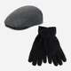 Комплект (кепи + перчатки) мужской Levi`s 957867343 L/XL Черный/Серый (1159825179) - изображение 1