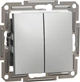 2-клавишный выключатель Schneider Electric Asfora 10A Алюминий (EPH0300161) - изображение 1