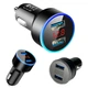 Адаптер в прикуриватель авто на 2 USB с индикатором напряжения, CAR HC6 / Автомобильное зарядное устройство - изображение 1