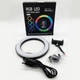 Кольцевая RGB лампа 20 см, с держателем для телефона, MJ20 / Разноцветное селфи кольцо для блога - изображение 8