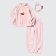 Детская теплая пижама + повязка для девочки Uniqlo 651837464 122 см Розовая (1159825319) - изображение 4