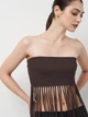 Футболка женская Zara 8547/717 M Коричневая (00085047717036) - изображение 4