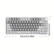 Клавіатура AJAZZ AK820 White-Grey Ігрова Дротова Механічна. Біла Підсвітка. З Підтримкою HOT-SWAP. Yellow Switch - зображення 7
