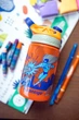 Пляшка для води дитяча Contigo Gizmo Flip 420ml Nectarine Superhero 2116115 (06800391) - зображення 7