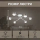 Люстра GUSTAV 6R 850x240 мм Біла на 6 лампи GX53 на кухню, для вітальні - зображення 3