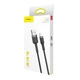 Кабель Baseus Cafule USB-A на Lightning (2 м) CALKLF-CG1 — быстрая зарядка 1.5A, передача данных 480 Мбит/с, нейлоновая оплетка, gray/black (22675) - изображение 9