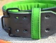 Пояс для важкої атлетики MadMax MFB-302 Quick Release Belt шкіряний Black/Green XL - зображення 6