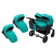 Коляска 2 в 1 для двойни Bair Sorento DUO BS-01 бирюзовый / графит - изображение 1