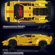 Конструктор детский Mould King машина на радиоуправлении Technic "Lamborghini Countach" желтый 1384 деталей (13195) - изображение 6