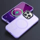 TPU+PC чохол Metal Buttons with MagSafe Colorful для Apple iPhone 12 Pro / 12 (6.1") Бузковий - изображение 2