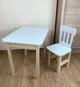 Столик з ящиком та стільчик дитячий Мася, білий 5510,4520 - изображение 1
