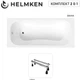 Ванна акриловая Helmken Edelva 150x70 см (80R3E16636) комплект 2 в 1: прямоугольная ванна, ножки - изображение 2