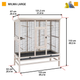 Вольер для попугаев и маленьких птиц Ferplast Wilma Large 131.5х67х153 см (56160814) - изображение 3