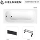 Ванна акриловая Helmken Edelva 150x70 см (0P1813S972) комплект 3 в 1: прямоугольная ванна, ножки и Черная фронтальная панель - изображение 2