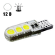 Автолампа світлодіодна Т10, 6SMD 5050, 12В, миготлива, біла - зображення 2