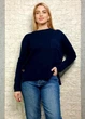 Джемпер прямого покрою з віскозного кашемиру синій di classe L-XL 13-100 - изображение 2