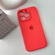 Защитный чехол-накладка Silicone Full Case AA Camera Protect для Apple iPhone 16 Pro Pink Orange (FullAAi16P-50) - изображение 5