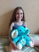М'яка іграшка handmade Слоник 40 см блакитний в'язаний гачком амігурумі - зображення 5