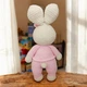 М'яка іграшка handmade Зайчик 36 см молочно-рожевий в'язаний гачком амігурумі - зображення 2