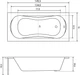 Ванна акриловая Helmken Edelva 150x70 см (973069A4E5) комплект 4 в 1: прямоугольная ванна, ножки, Белая фронтальная и боковая панель - изображение 14