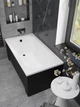 Ванна акриловая Helmken Edelva 150x70 см (4442113N1S) комплект 4 в 1: прямоугольная ванна, ножки, Черная фронтальная и боковая панель - изображение 9