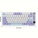 Клавиатура механическая безпроводная Ajazz Ak820 PRO с RGB-подсветкой и поддержкой HOT-SWAP White-Purple + Гравировка ENG\UA\RU - изображение 3