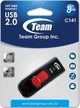 Флешнакопичувач USB 8GB Team C141 Red (TC1418GR01) Червоний - изображение 7