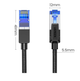 Высокоскоростной патч корд Ugreen NW153 2 метра сетевой кабель 40 Гбит\с Ethernet RJ45 Cat 8 круглый (80431) - изображение 7