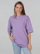 Футболка хлопковая оверсайз длинная женская Ray Oversize U0104W 2XL/3XL Лиловая (RAY2000000027142) - изображение 1