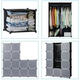 Пластиковый складной шкаф Storage Cube Cabinet «МР 312-62» Черный (110х37х146см)(МР312-AV) - изображение 4