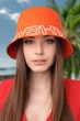 Панама унісекс з принтованими написами Braxton 56см Помаранчевий (brx1345-25255019) - зображення 1