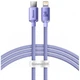 Кабель Baseus Crystal Shine Series Type-C to Lightning PD20W 1,2m Purple (CAJY000205) - изображение 1