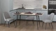 Стол кухонный раскладной Данди на конусных ногах Ferrum-decor 75x120(160)x70 Черный металл ДСП Дуб Сан-Марино 16 мм (DAND113) - изображение 4