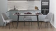 Стол кухонный раскладной Данди на конусных ногах Ferrum-decor 75x120(160)x70 Черный металл ДСП Бетон 16 мм (DAND108) - изображение 2