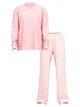 Фланелева Піжама Victoria's Secret Flannel Long-Sleeve Tee-Jama Set, Рожева в смужку XS - изображение 1