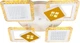Люстра VALESO V K39940-4+2+1 WT+gold с пультом светодиодная LED на кухню, для гостинной, для спальни - изображение 2