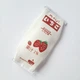 Пенал в форме пакета с молоком клубничный Strawberry Milk белый из искусственной кожи для школы и канцелярии в корейском стиле - изображение 1