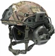 Балістичний шолом каска FAST Helmet NIJ IIIA олива + Тактичні навушники M31+ ліхтарик - изображение 1