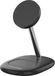 Ładowarka bezprzewodowa Canyon WCS-205 15 W Qi2 2-w-1 + zasilacz i kabel USB-C 1 m Black (CNS-WCS205B) - obraz 1