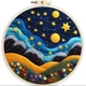 Набір для валяння картини з вовни Starry Night, фелтінг, набір для рукоділля, творчості, Panalisa (99890376) - зображення 1