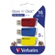 USB флеш накопичувач Verbatim 3x16GB Store 'n' Click Red/Blue/Yellow USB 3.2 (49306) - изображение 12
